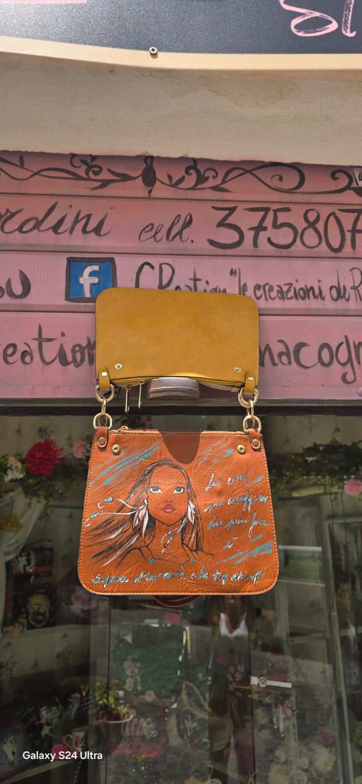 Pocahontas - borsa dipinta a mano