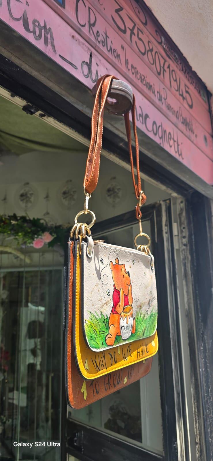 Winnie the Pooh - borsa dipinta a mano