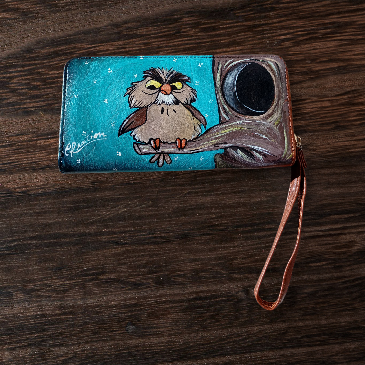 Portafoglio dipinto a mano