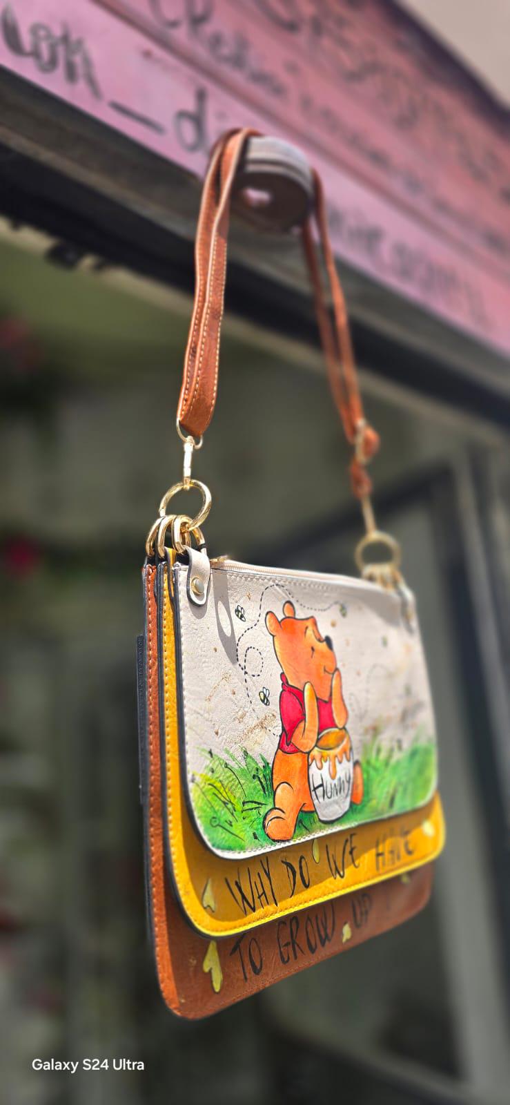 Winnie the Pooh - borsa dipinta a mano