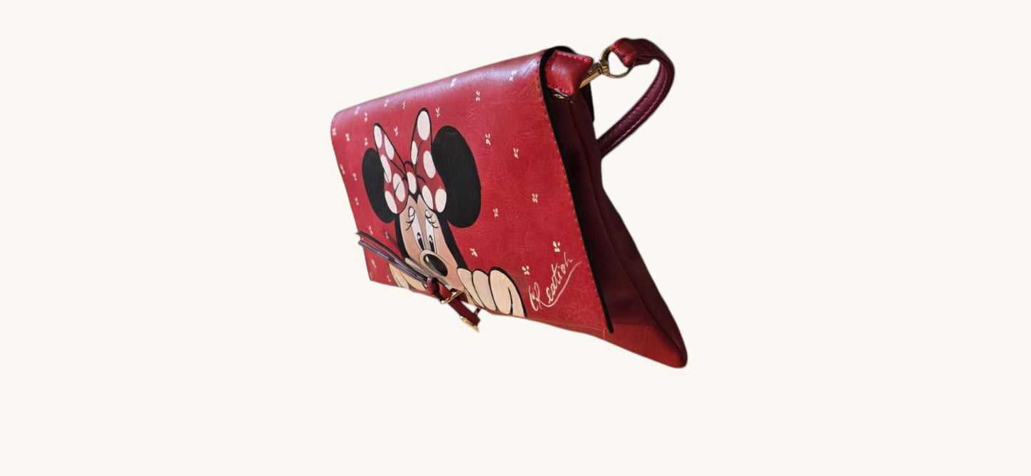 Borsa Minnie dipinta a mano