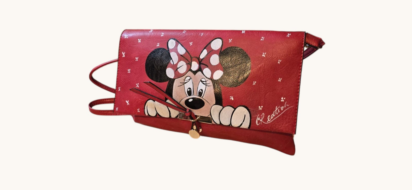 Borsa Minnie dipinta a mano