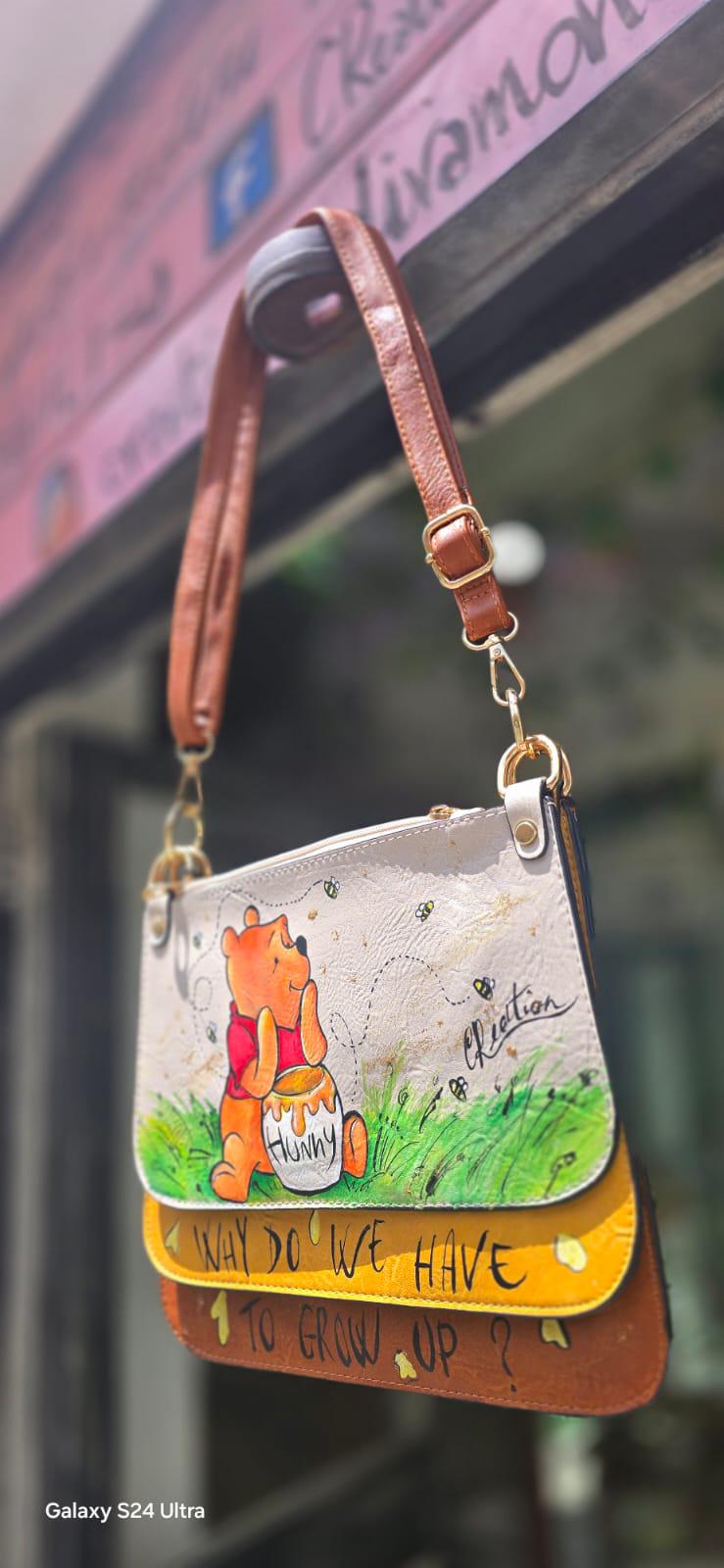 Winnie the Pooh - borsa dipinta a mano