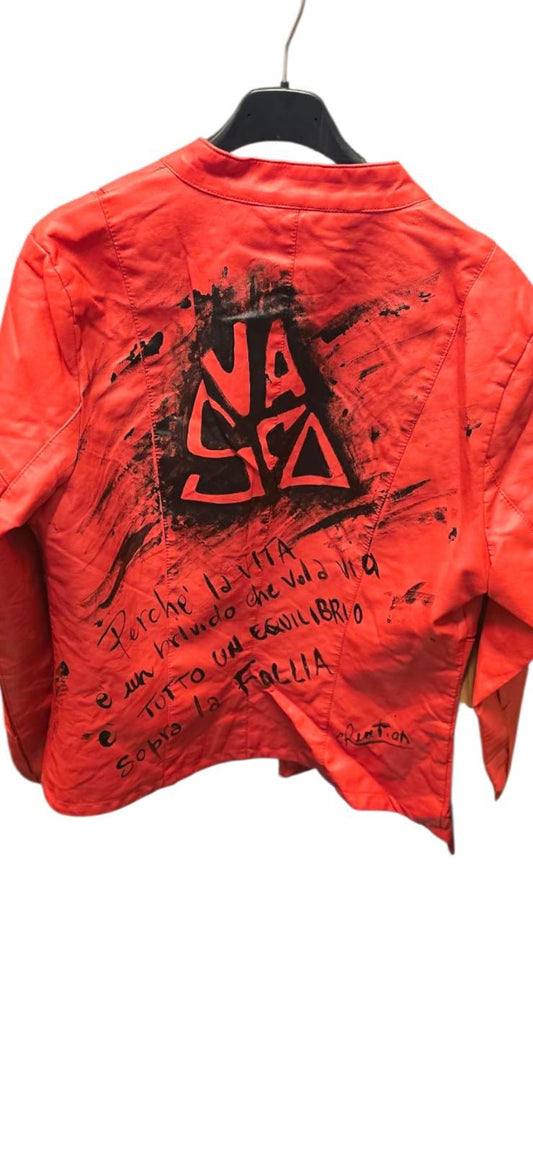 Vasco Rossi giacca dipinta a mano