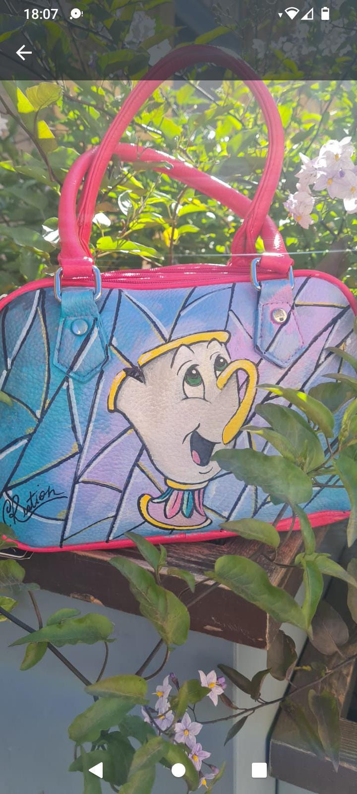 Chicco , Borsa dipinta a mano collezione la Bella e Bestia