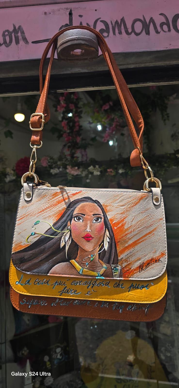 Pocahontas - borsa dipinta a mano