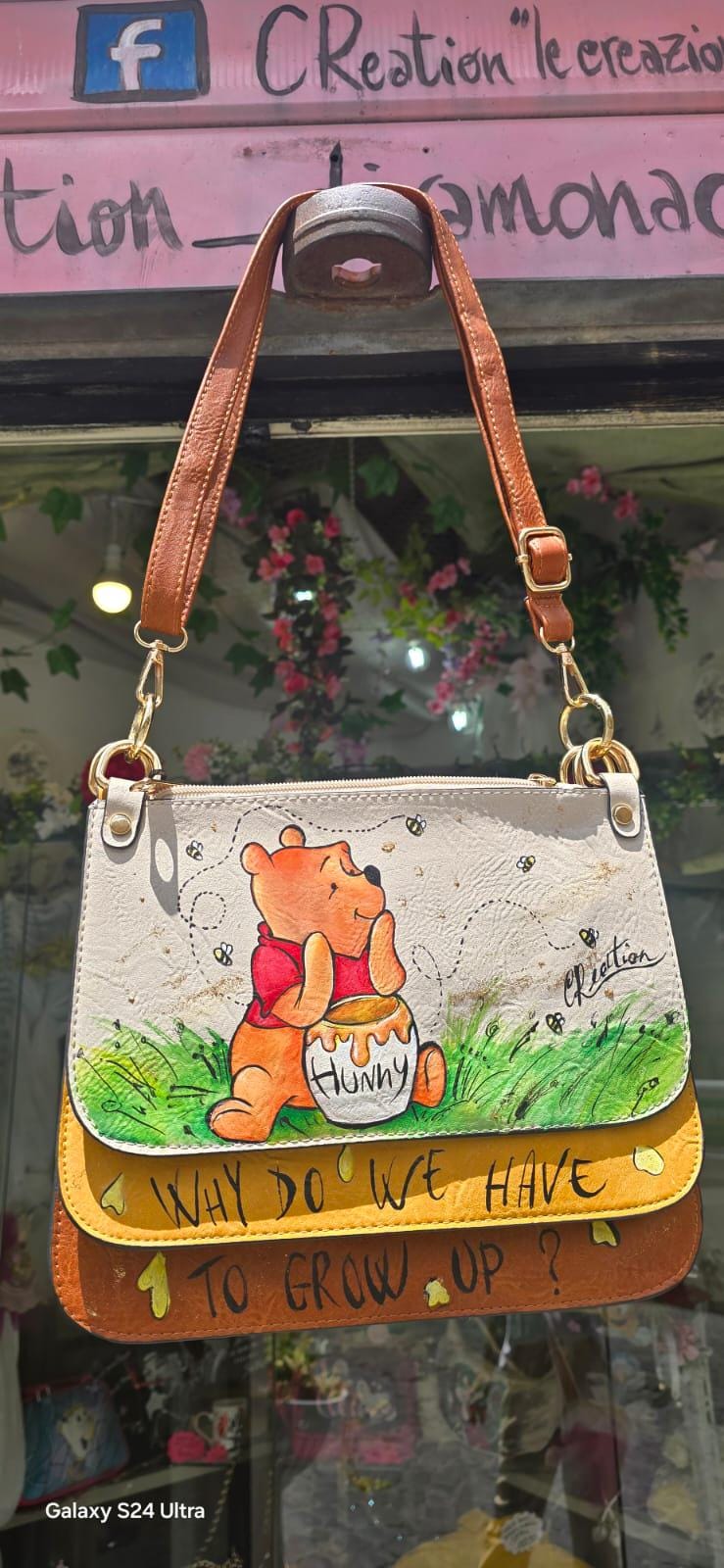 Winnie the Pooh - borsa dipinta a mano