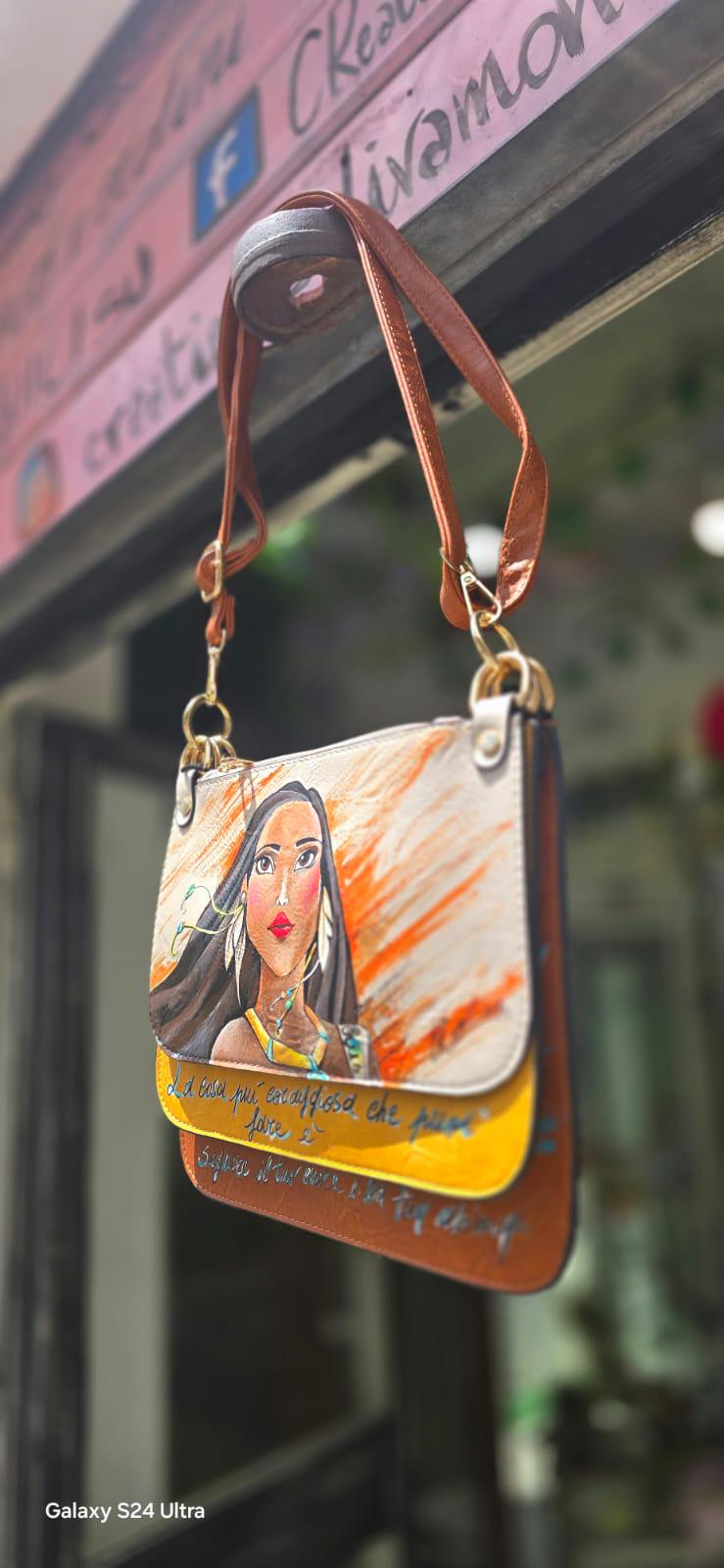 Pocahontas - borsa dipinta a mano