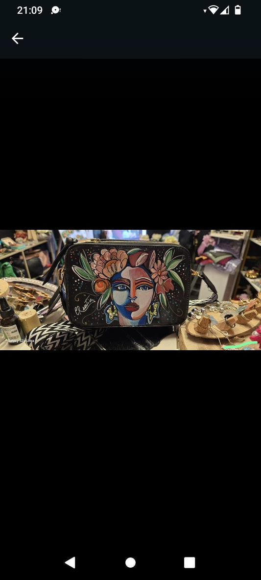 Frida Kahlo borsa dipinta a mano