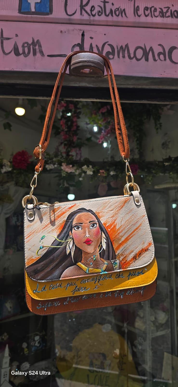 Pocahontas - borsa dipinta a mano