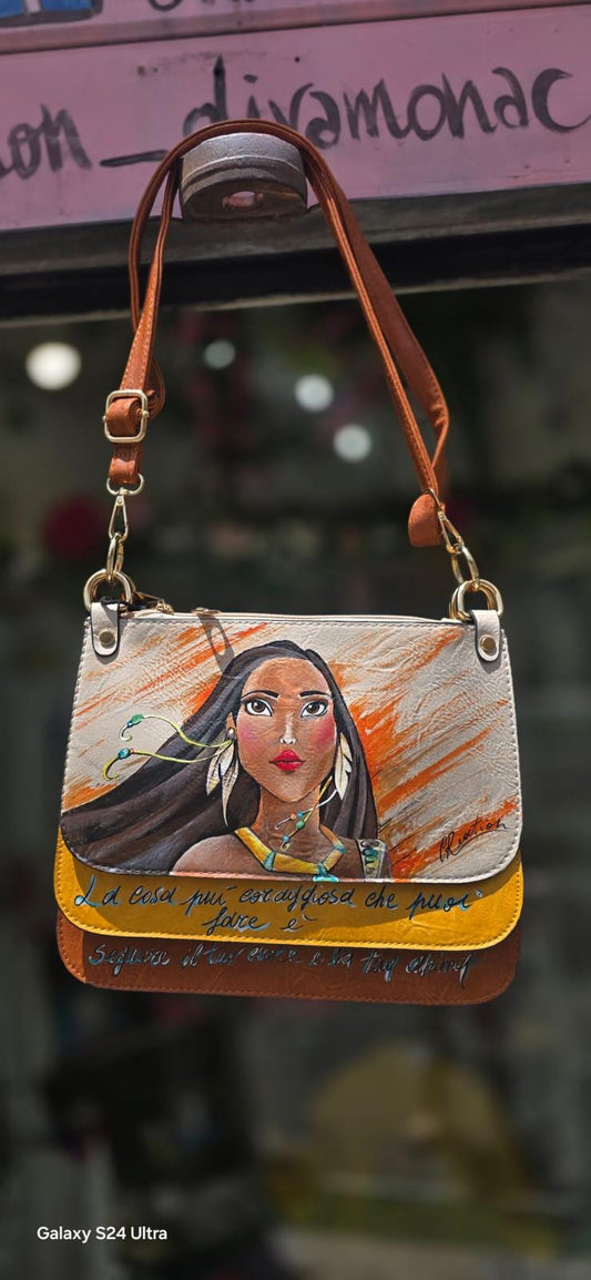 Pocahontas - borsa dipinta a mano
