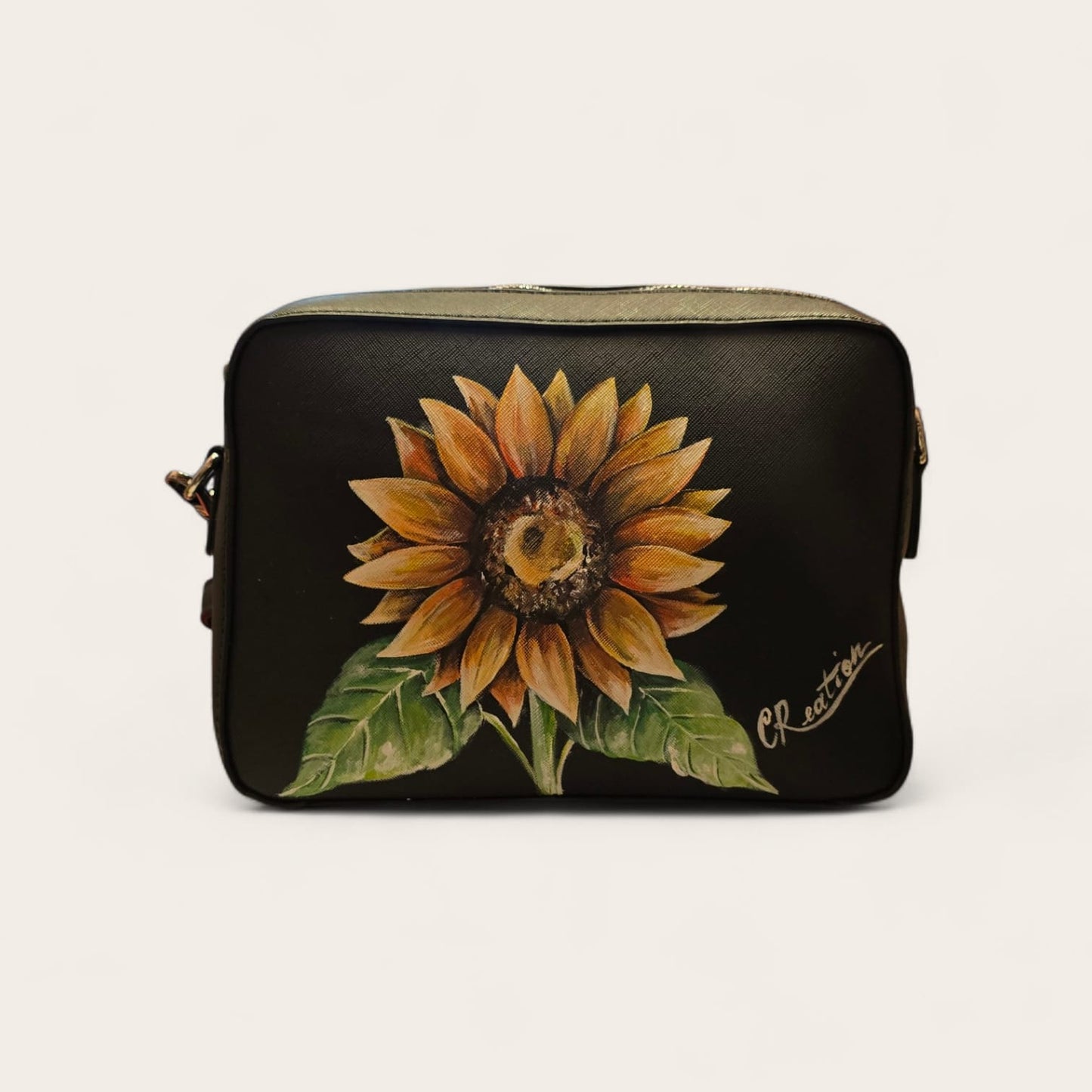Borsa Dipinta a Mano – Girasole (Sunny Vibes)