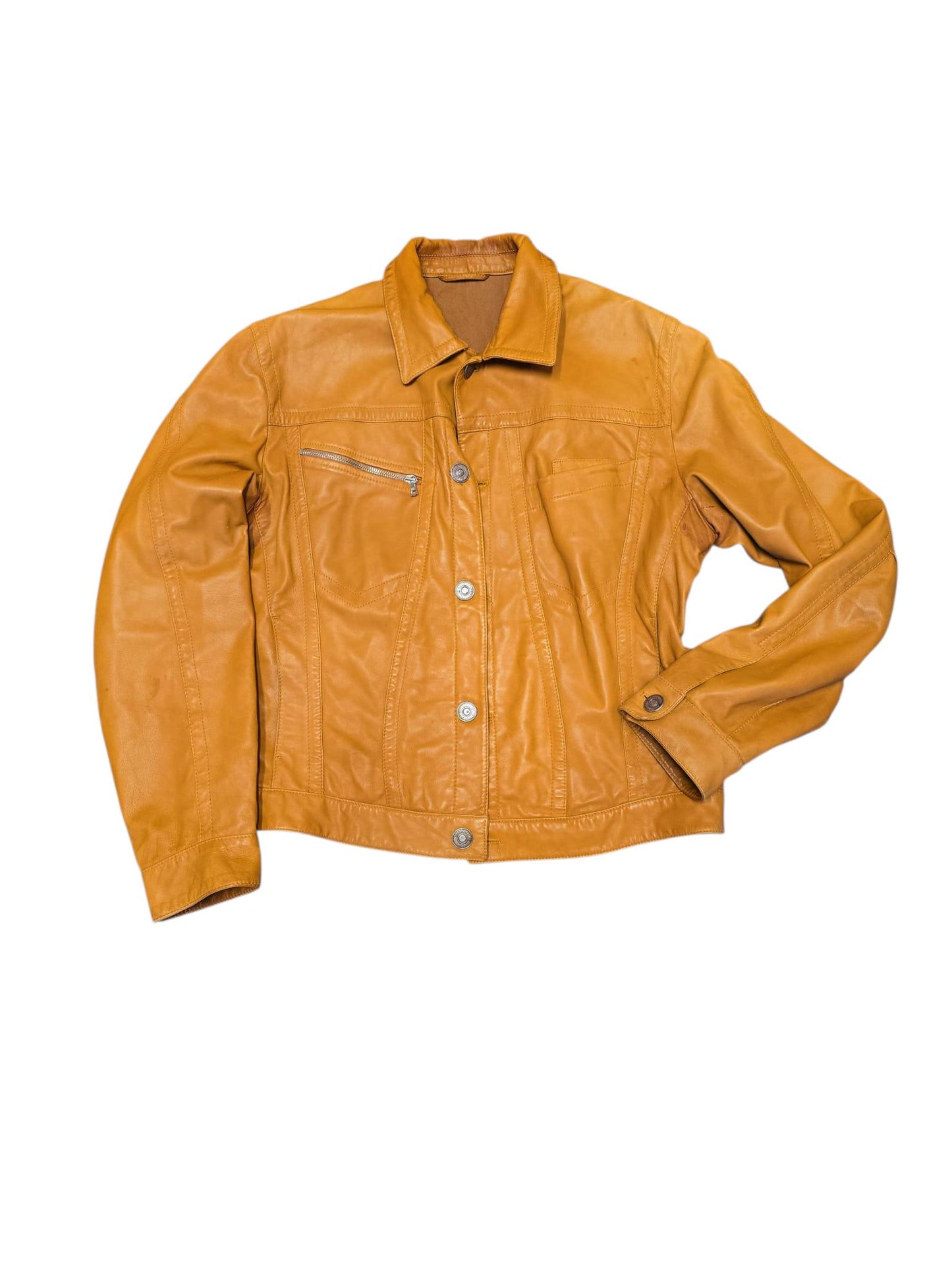 Giacca in Pelle Dipinta a Mano – Soggetto Snoopy – Pezzo Unico Personalizzabile