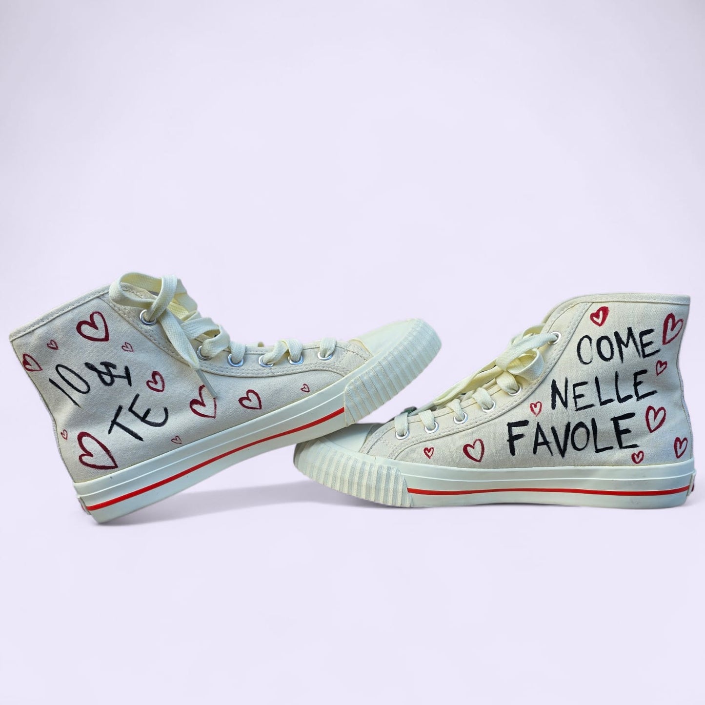 Scarpe dipinte a mano Minnie e Topolino – Sneakers personalizzate Disney – Idea regalo romantica – Personalizzabili