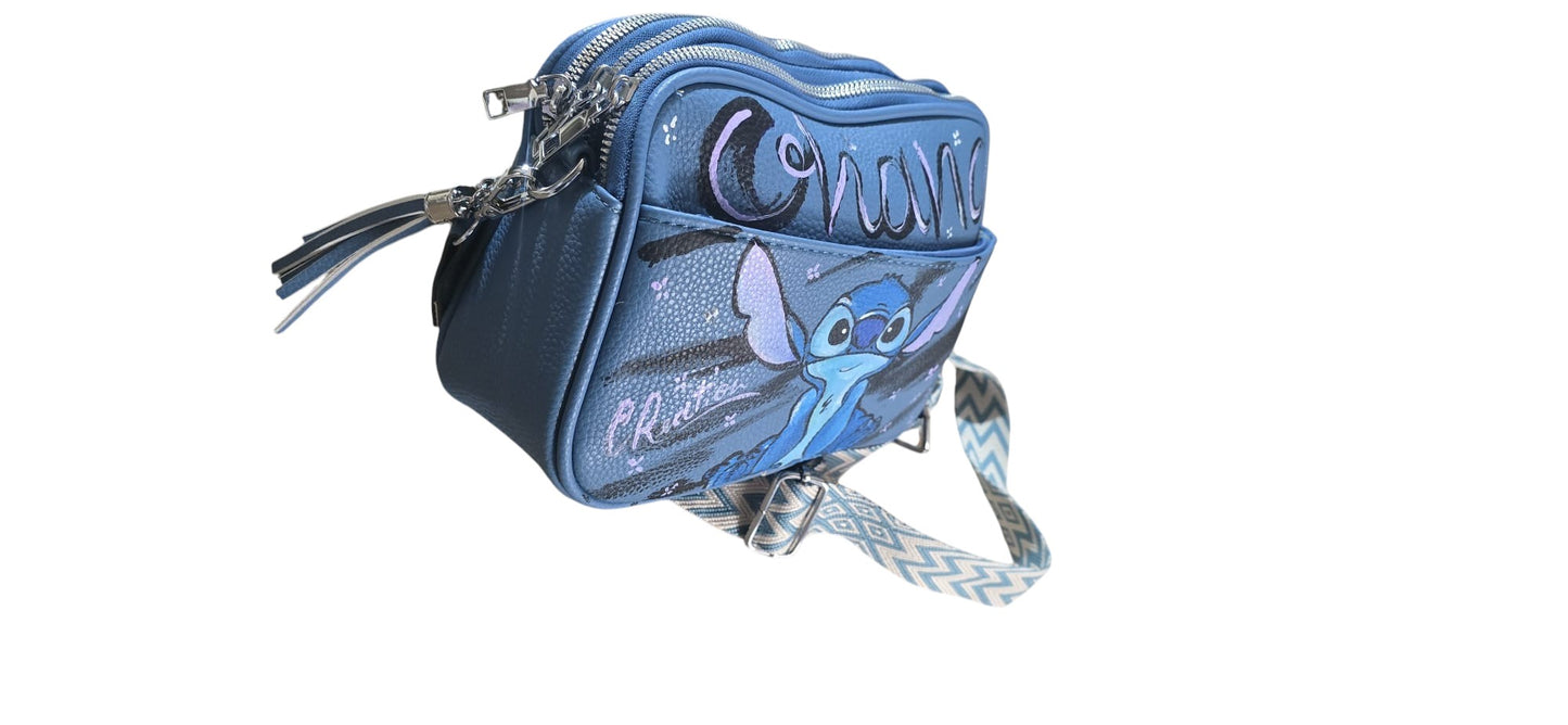 Borsa Dipinta a Mano – Stitch (Ohana)