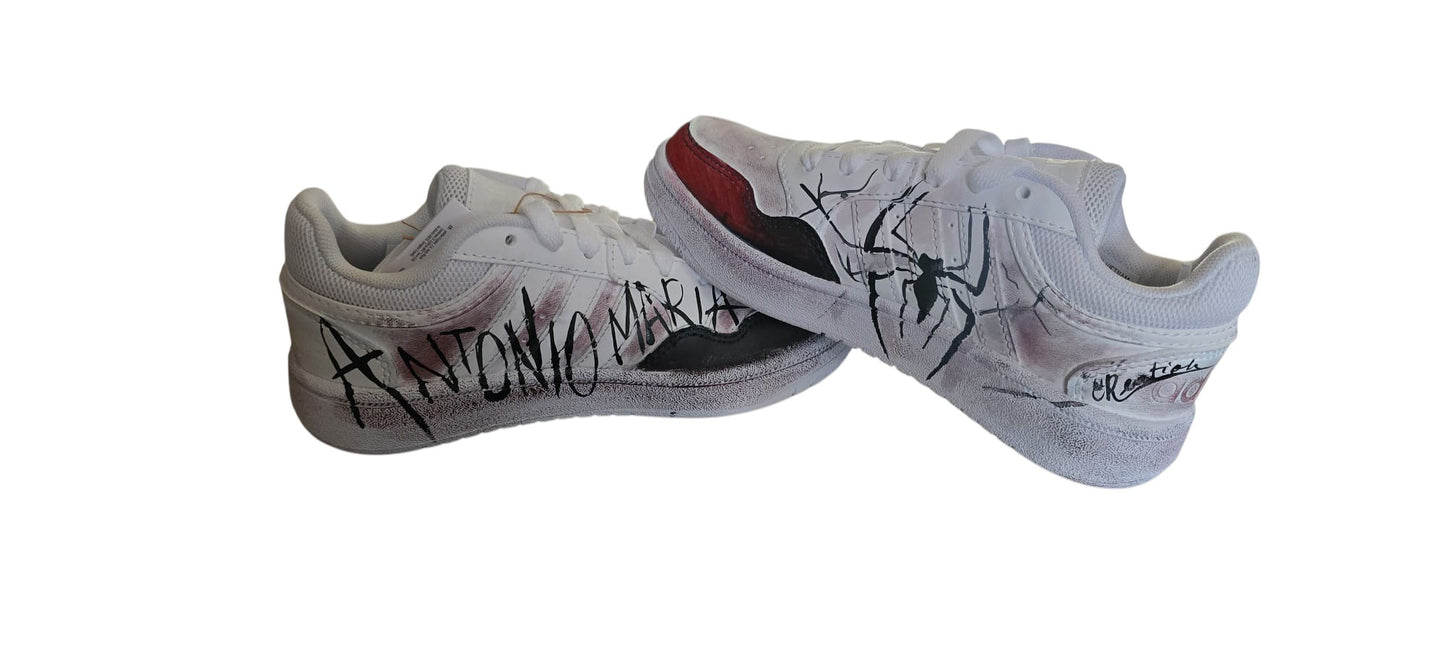Scarpe super eroi dipinte a mano