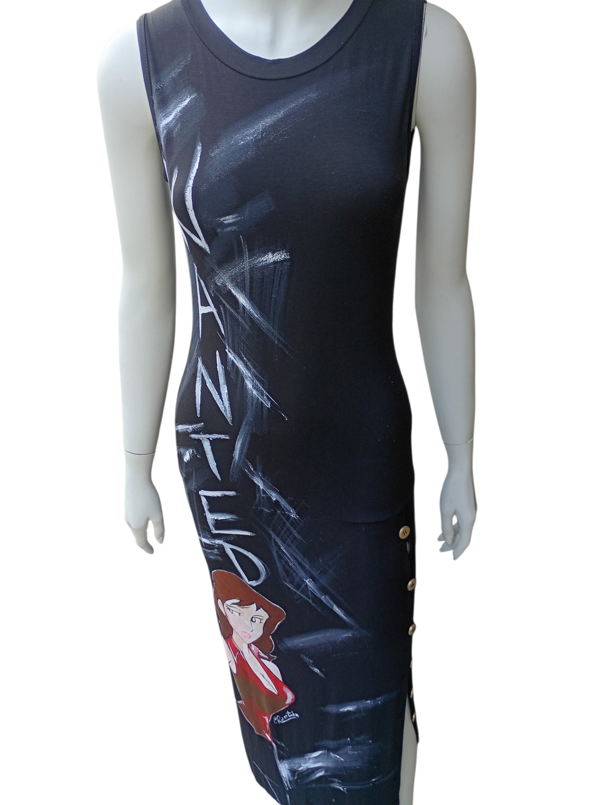 Vestito Dipinto a Mano – Margot / Fujiko Mine (Lupin III) | Abito Taglia Unica Personalizzato, Anime Manga Streetwear, Vestito Donna Artigianale
​Descrizione dell'Inserzione
​Vestito Dipinto a Mano – Margot / Fujiko Mine (Lupin III)
​“