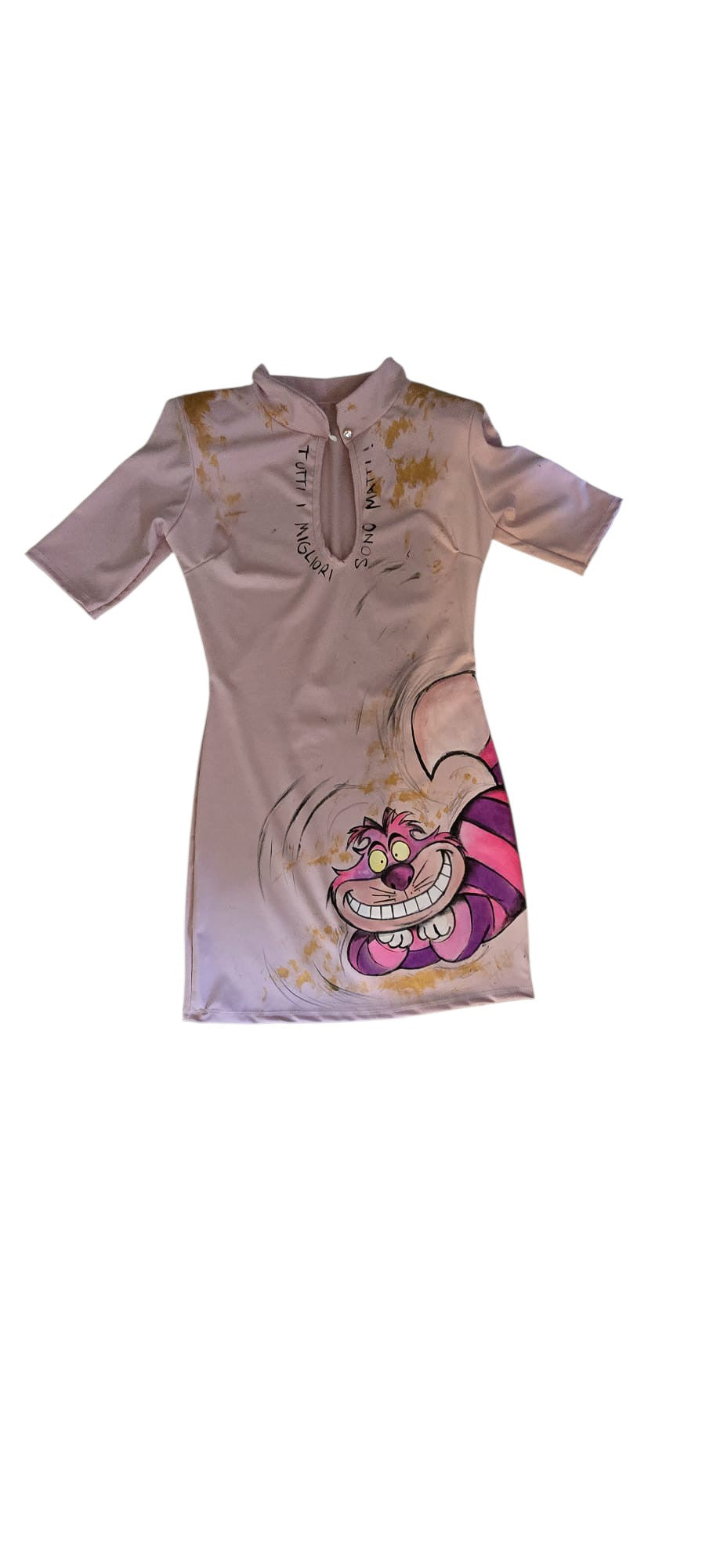 Vestito stregatto dipinto a mano