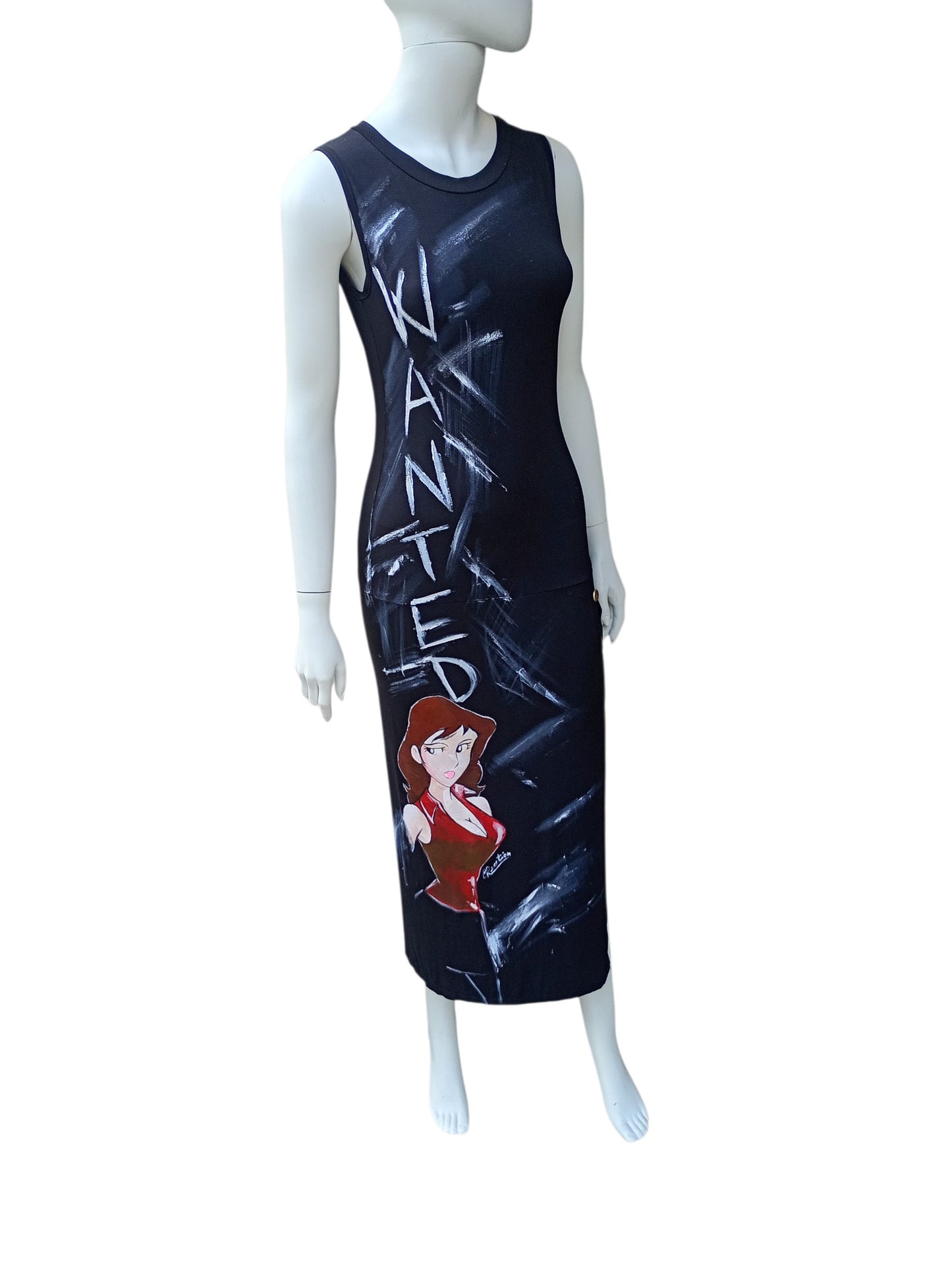 Vestito Dipinto a Mano – Margot / Fujiko Mine (Lupin III) | Abito Taglia Unica Personalizzato, Anime Manga Streetwear, Vestito Donna Artigianale
​Descrizione dell'Inserzione
​Vestito Dipinto a Mano – Margot / Fujiko Mine (Lupin III)
​“