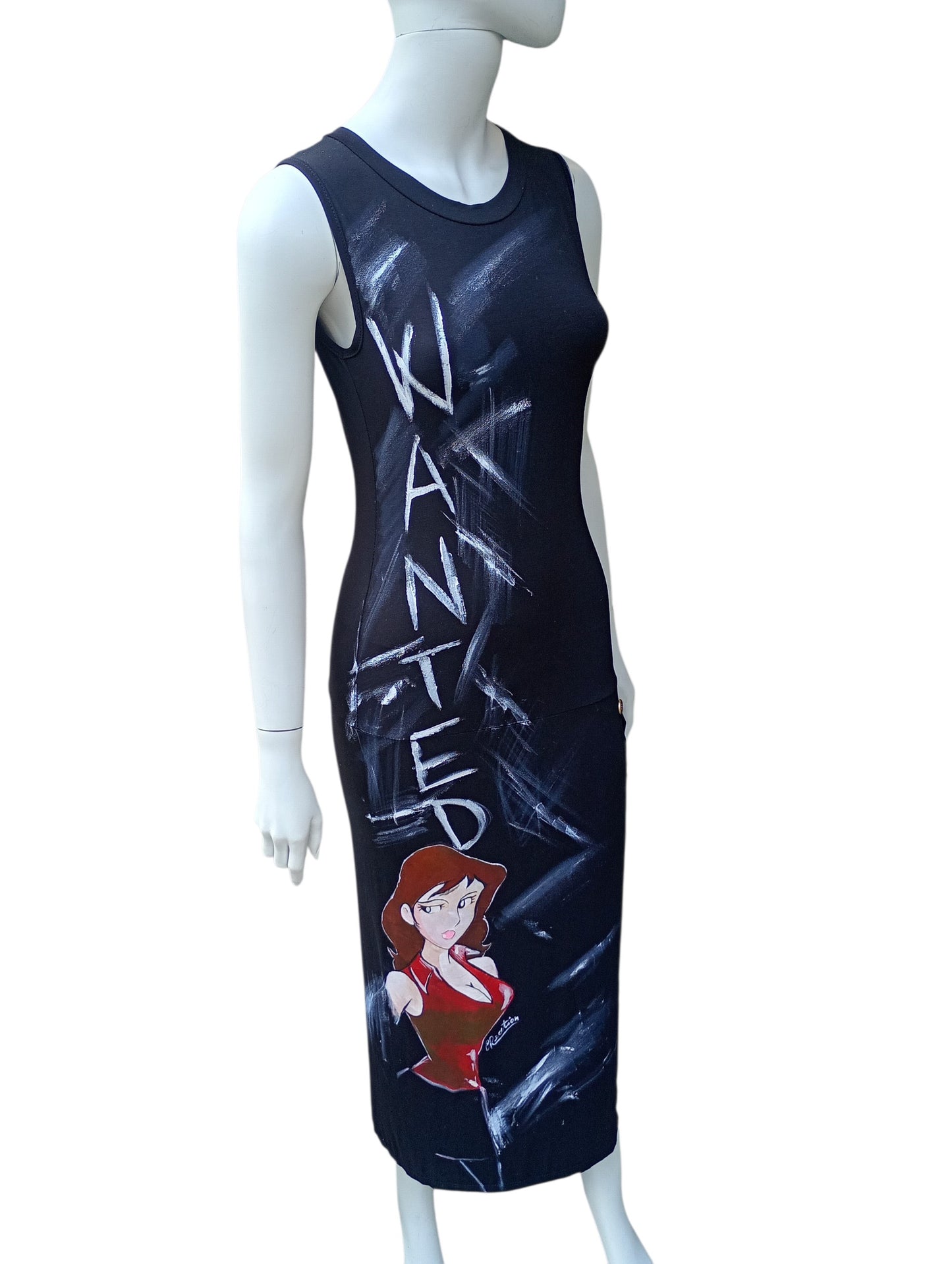 Vestito Dipinto a Mano – Margot / Fujiko Mine (Lupin III) | Abito Taglia Unica Personalizzato, Anime Manga Streetwear, Vestito Donna Artigianale
​Descrizione dell'Inserzione
​Vestito Dipinto a Mano – Margot / Fujiko Mine (Lupin III)
​“