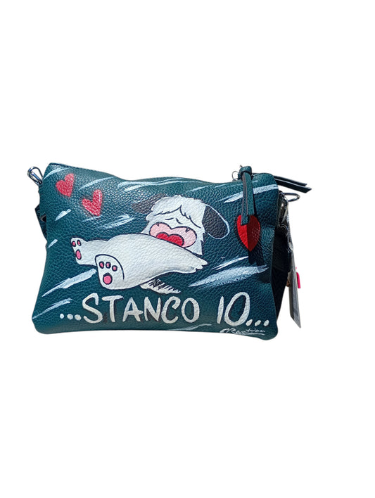 Borsa Hello Spank Dipinta a Mano, Borsa Anime Giapponese Personalizzata, Tote Bag Cartoni Anni 80 Artigianale, Regalo Nostalgia Vintage, Borsa in Tessuto Spank