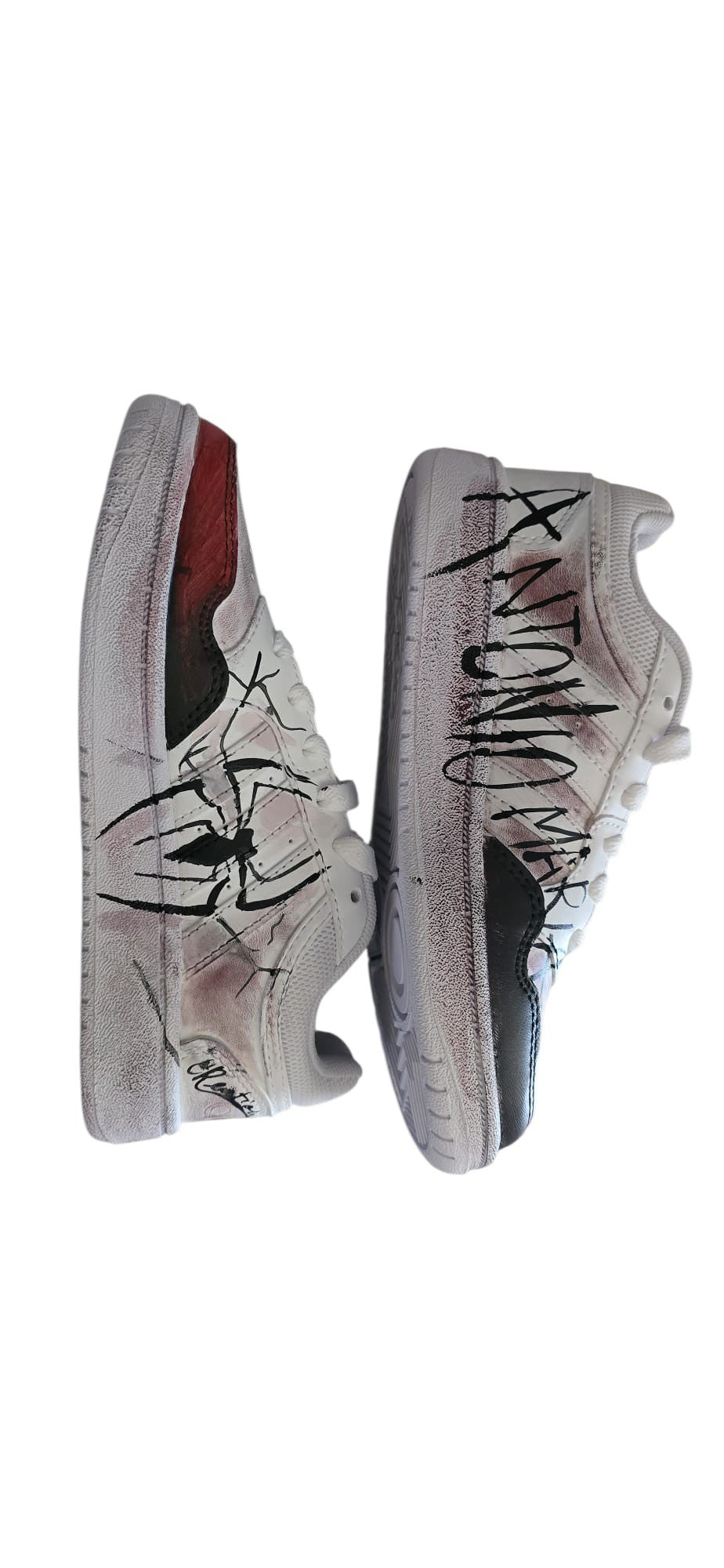 Scarpe super eroi dipinte a mano