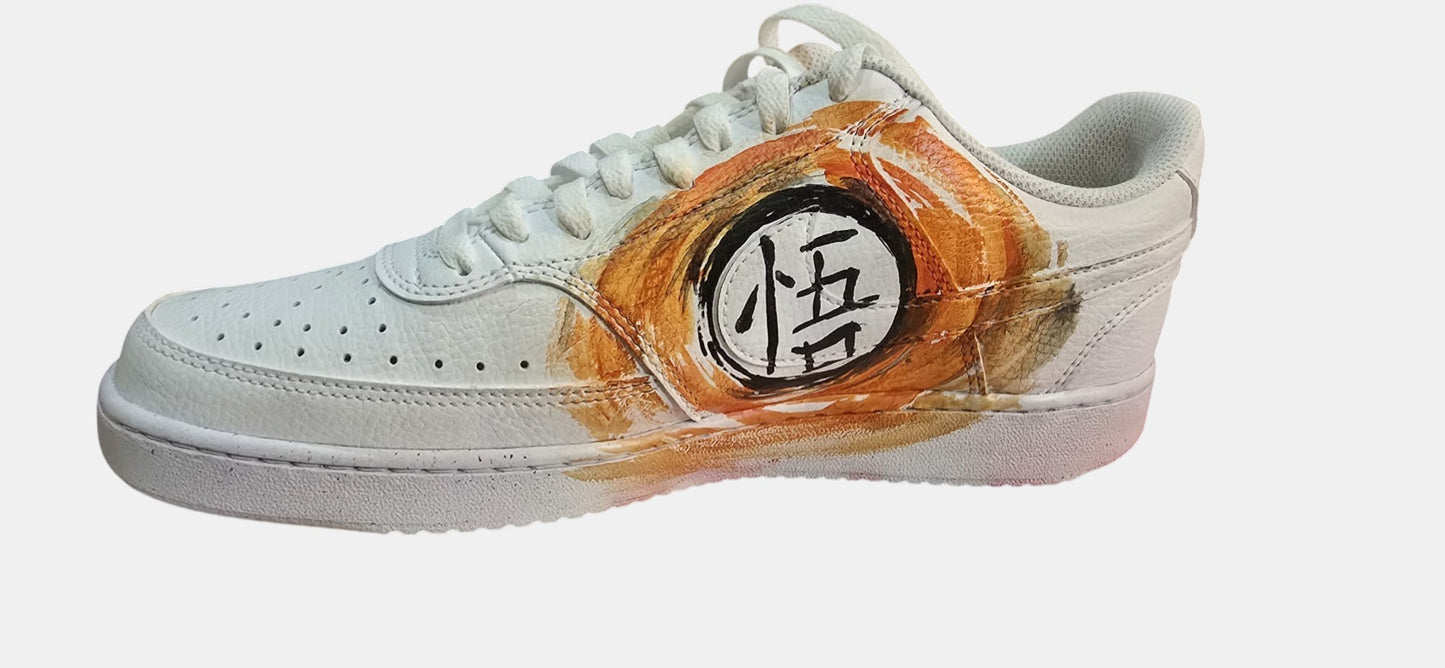 Scarpe Nike dipinte a mano Goku – Sneakers Dragon Ball personalizzate – Anime custom – Idea regalo – Personalizzabili