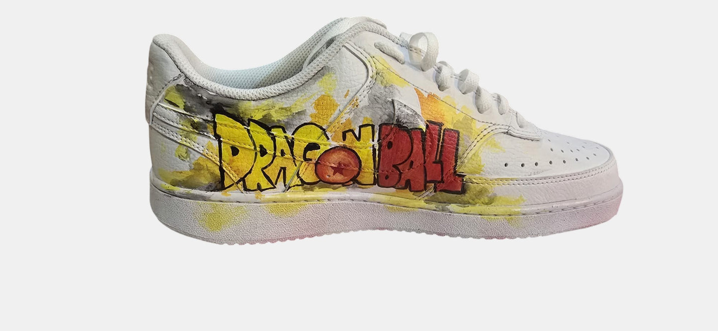 Scarpe Nike dipinte a mano Goku – Sneakers Dragon Ball personalizzate – Anime custom – Idea regalo – Personalizzabili