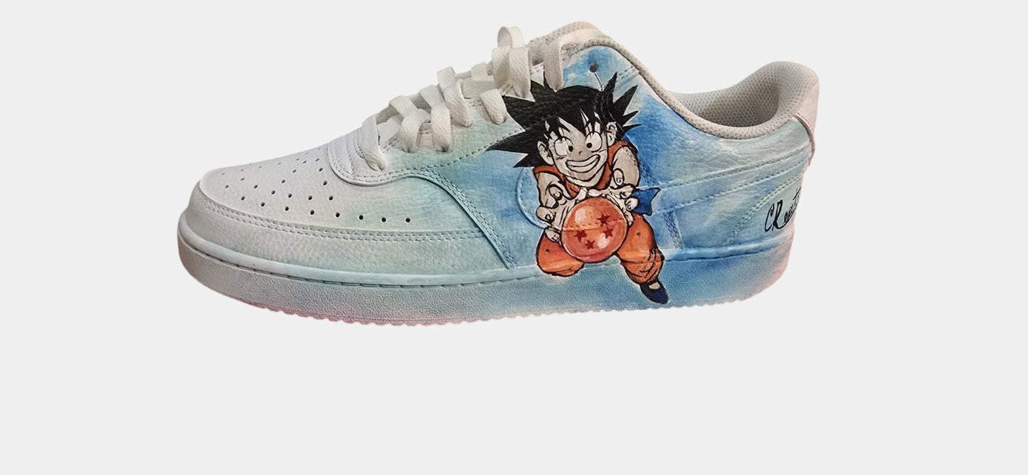 Scarpe Nike dipinte a mano Goku – Sneakers Dragon Ball personalizzate – Anime custom – Idea regalo – Personalizzabili