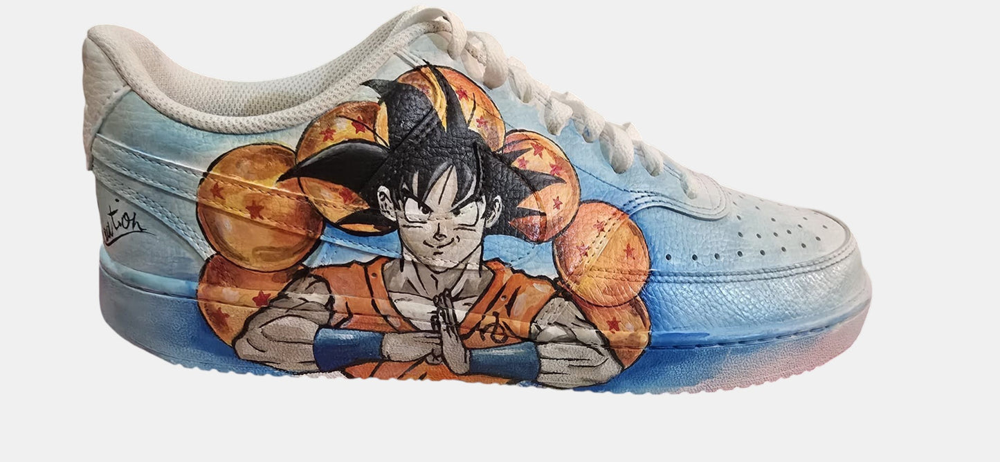 Scarpe Nike dipinte a mano Goku – Sneakers Dragon Ball personalizzate – Anime custom – Idea regalo – Personalizzabili