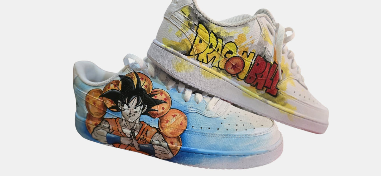 Scarpe Nike dipinte a mano Goku – Sneakers Dragon Ball personalizzate – Anime custom – Idea regalo – Personalizzabili