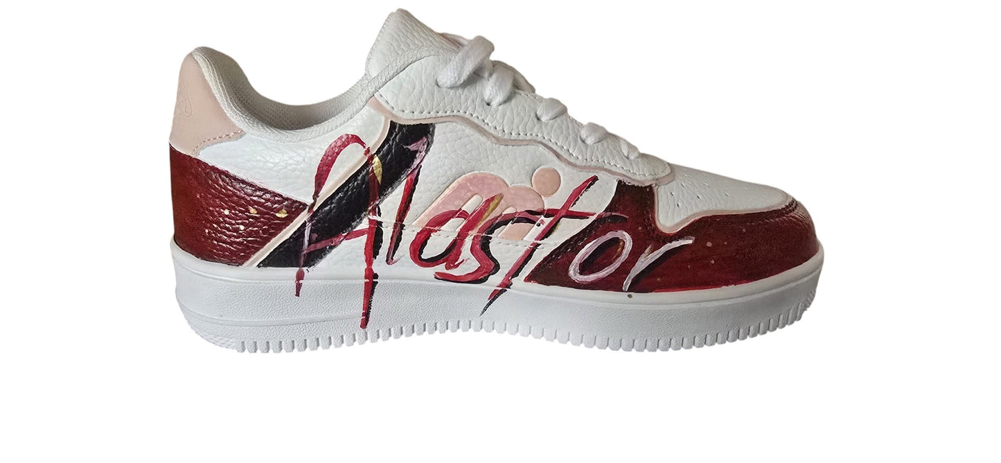 Scarpe Dipinte a Mano – Alastor (Hazbin Hotel)