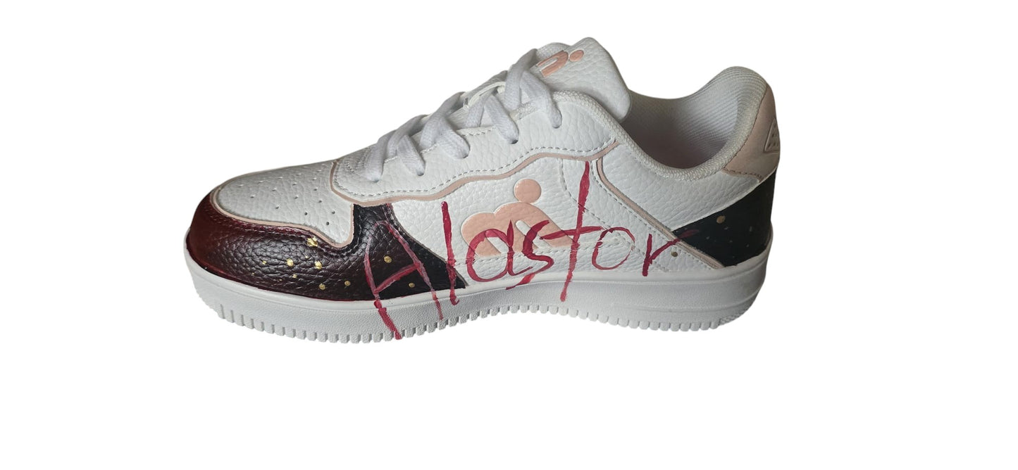 Scarpe Dipinte a Mano – Alastor (Hazbin Hotel)