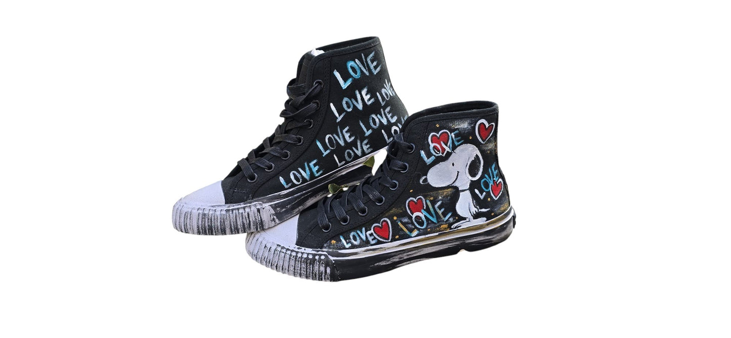 Scarpe Bata Dipinte a Mano – Snoopy (Peanuts Edition)