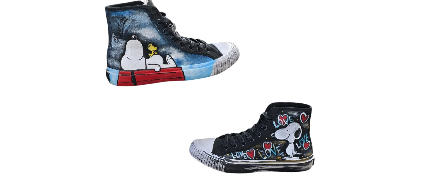 Scarpe Bata Dipinte a Mano – Snoopy (Peanuts Edition)
