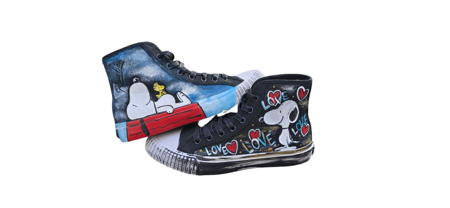 Scarpe Bata Dipinte a Mano – Snoopy (Peanuts Edition)