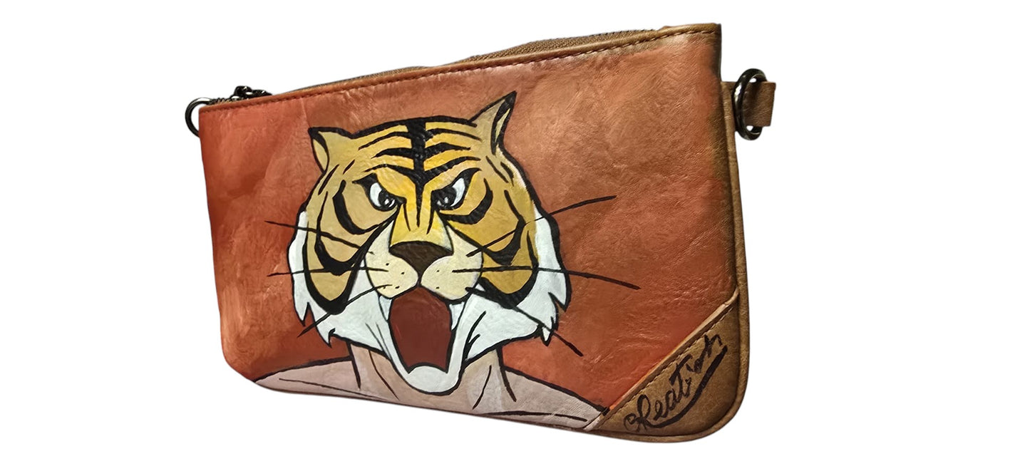 Pochette Uomo Dipinta a Mano – L'Uomo Tigre (Tiger Mask)