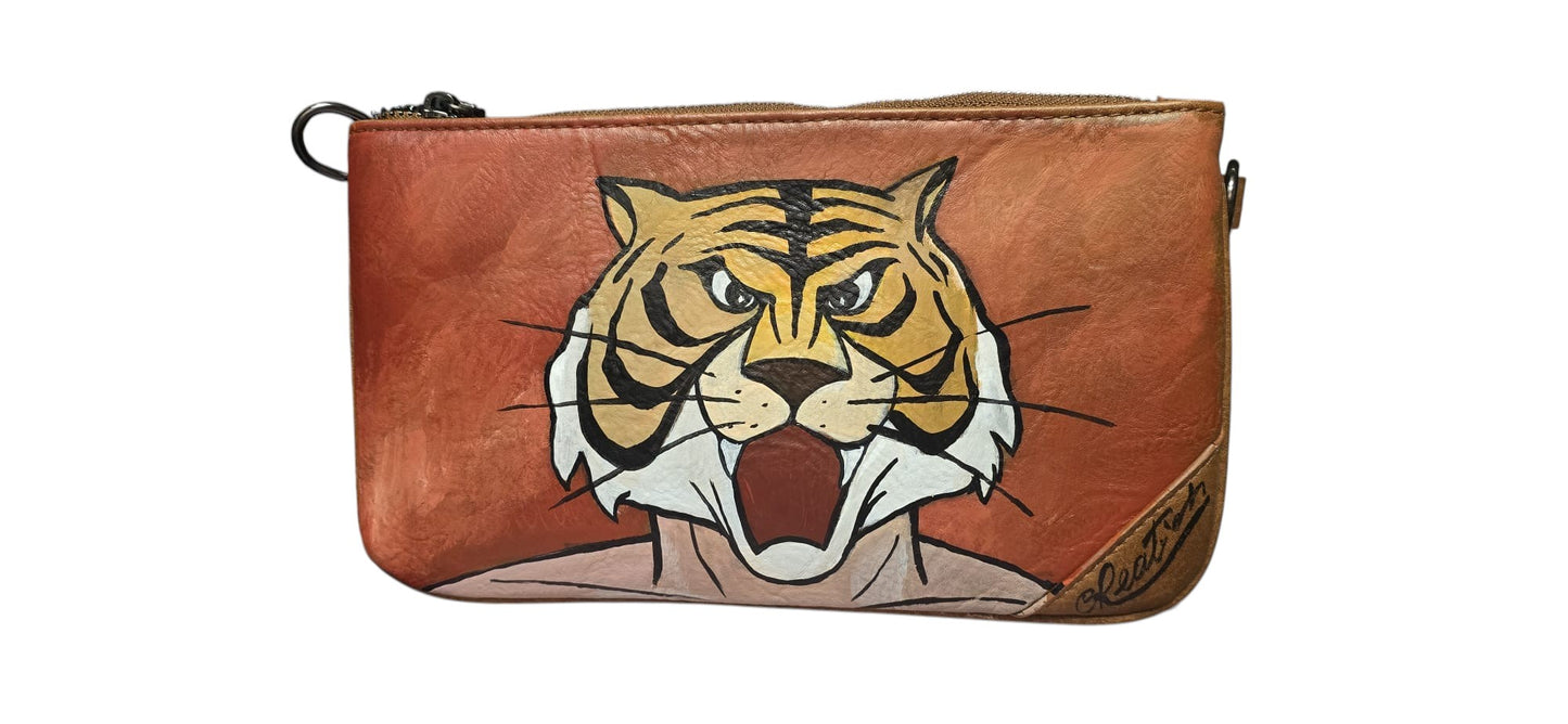 Pochette Uomo Dipinta a Mano – L'Uomo Tigre (Tiger Mask)