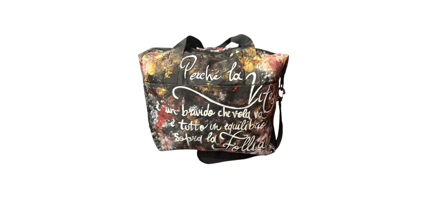 Borsa da Viaggio Dipinta a Mano – Rock Legend Edition