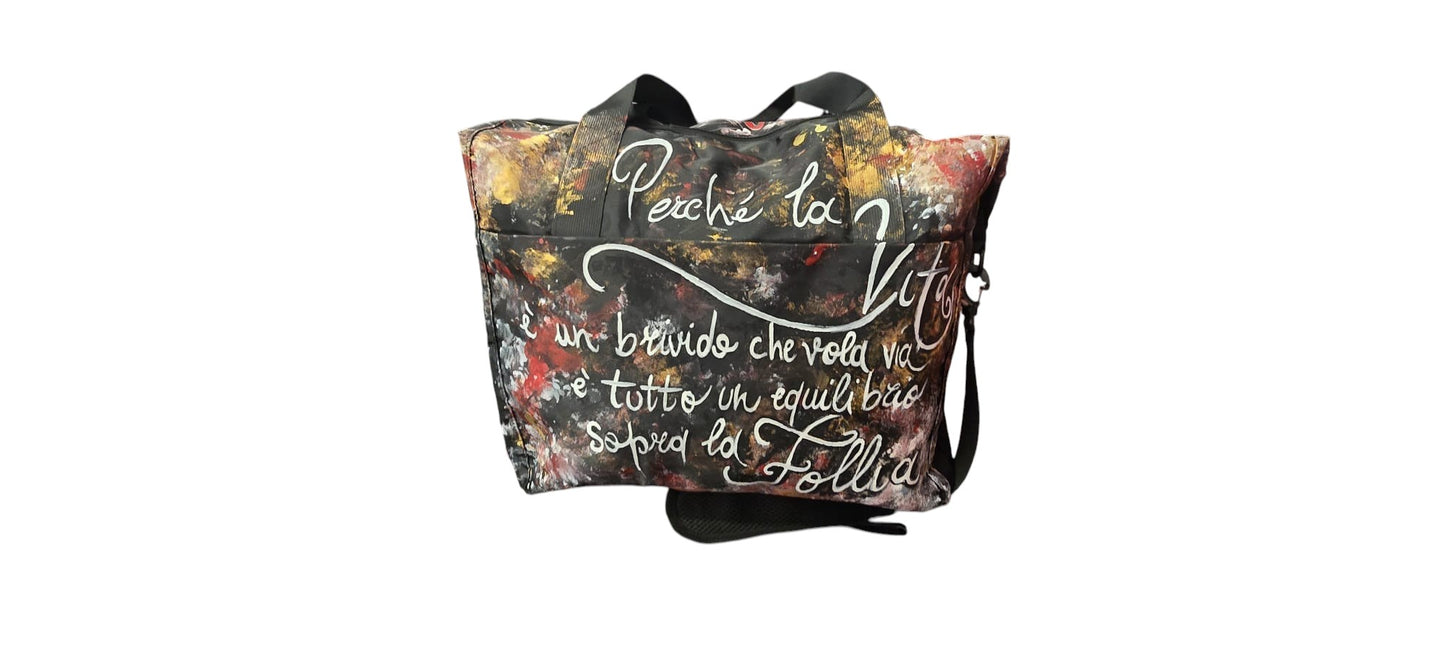 Borsa da Viaggio Dipinta a Mano – Rock Legend Edition