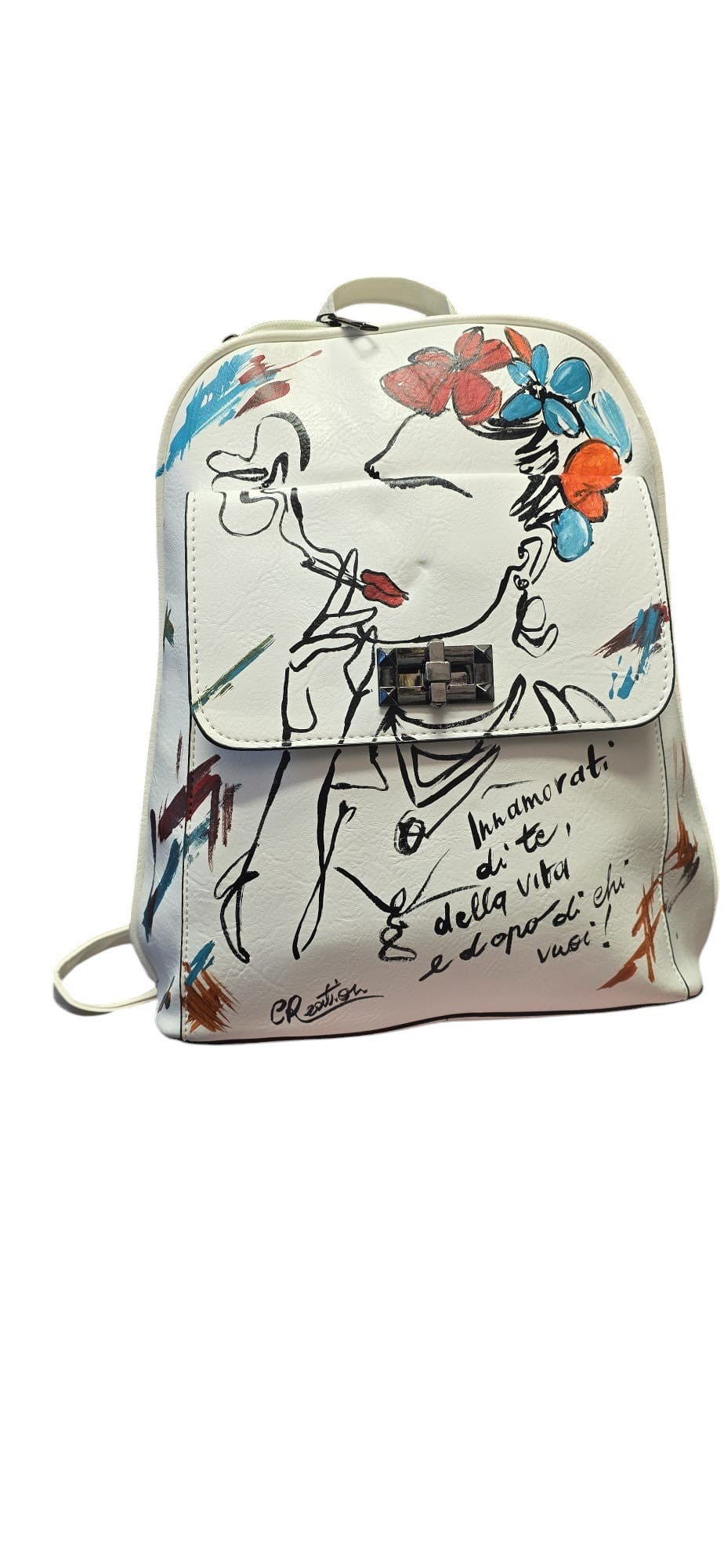 Zaino Dipinto a Mano – Frida Kahlo Edition